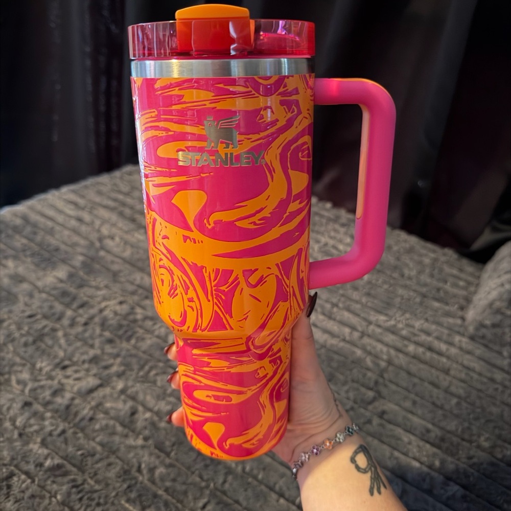 Stanley Vibrant Pink and Orange Tumbler
